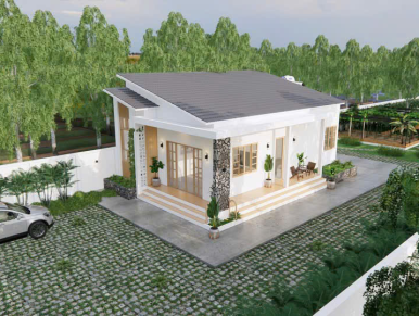 Công trình nhà phố 1 tầng ở trà vinh 