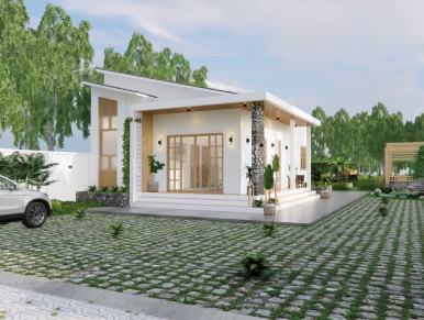 Công trình nhà phố 1 tầng ở trà vinh 