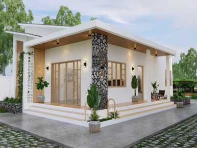 Công trình nhà phố 1 tầng ở trà vinh 